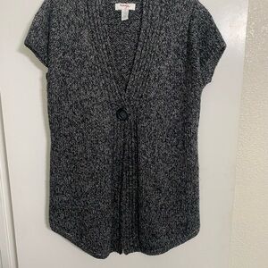 Style & Co. Black and Gray Cardigan Sweater